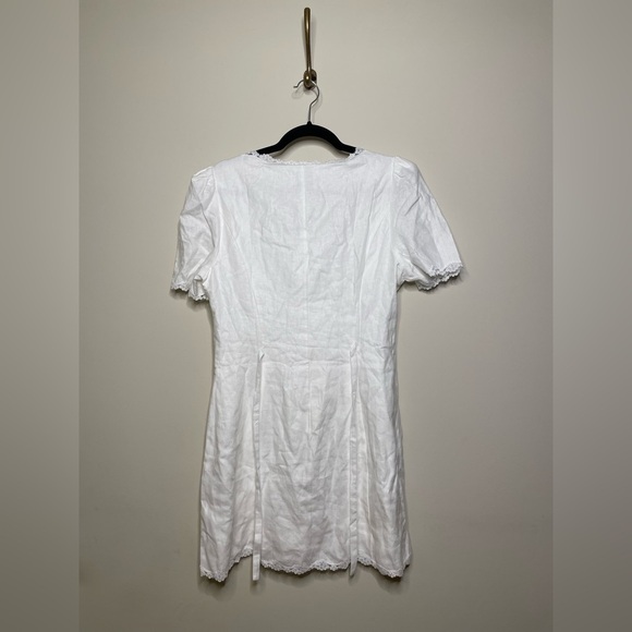 Reformation Anabella Linen Mini Dress White - Picture 9 of 11